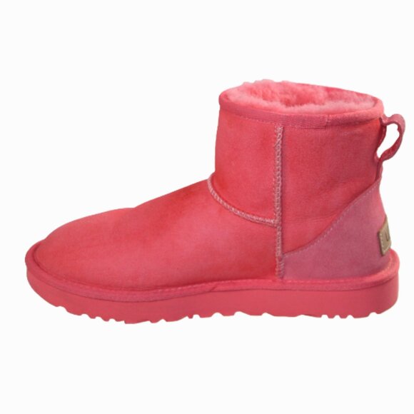 UGG Classic Mini II Punch Pink Shearling Lined Boot, Size 7 - Picture 5 of 12